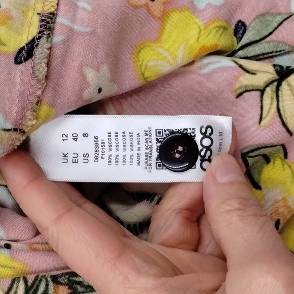 ASOS maxi skirt long floral button 90s inspired size 8 hawaiian floral ASOS - Picture 8 of 8